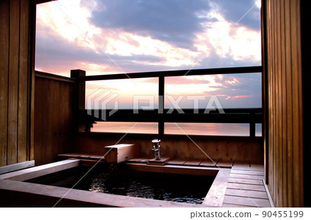 Open-air bath at sunset Open-air bath at sunset 90455199