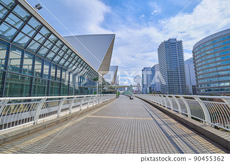 View of the south side from the passage of Pacifico Yokohama in Minato Mirai, Yokohama View of the south side from the passage of Pacifico Yokohama in Minato Mirai, Yokohama 90455362