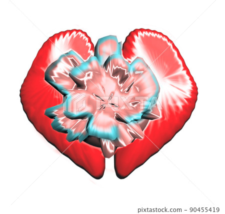 Heart and flower Heart and flower 90455419