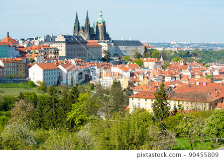 Saint Vitus Cathedral and Prague Castle. Prague, Czech Republic Saint Vitus Cathedral and Prague Castle. Prague, Czech Republic 90455809