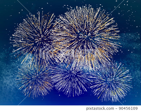 黃色煙花星空 background_horizontal 黃色煙花星空 background_horizontal 90456109