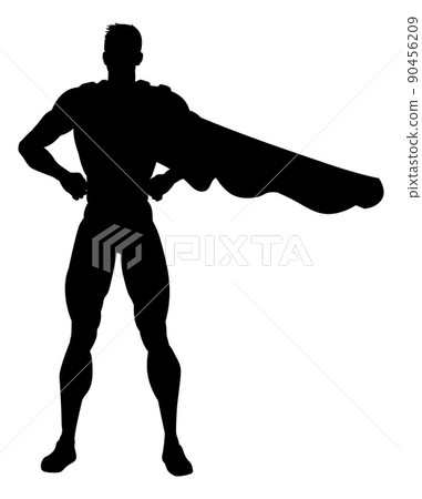 Super Hero Silhouette Superhero Comic Book Man Super Hero Silhouette Superhero Comic Book Man 90456209