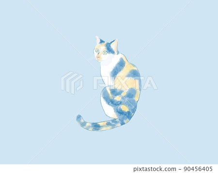 Relaxing calico cat Relaxing calico cat 90456405