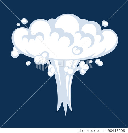 Comic cartoon smoke or cloud, vector speed motion effects 90458608