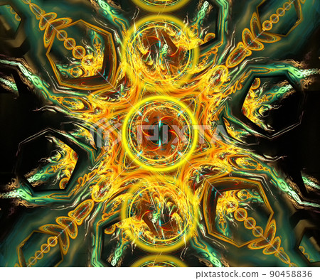Computer generated colorful fractal artwork 90458836
