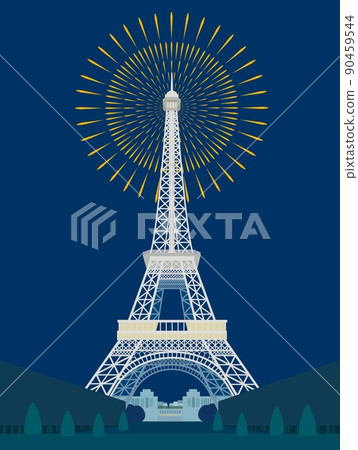 Eiffel Tower tour eiffel launch fireworks Paris Eiffel Tower tour eiffel launch fireworks Paris 90459544