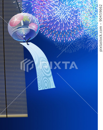 夏季節日煙花匯演背景素材 90459662