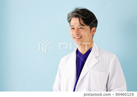 Doctor medical care in a white coat 90460129
