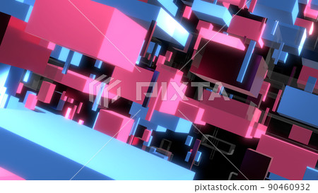 VJ Cube Digital Simple Light Blue Purple [There is another Ver] 90460932