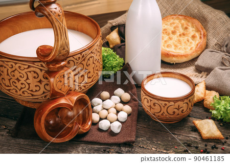 Kazakh national beverage kumis 90461185