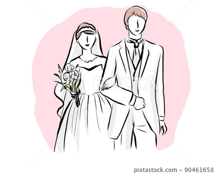 簡單的婚禮插圖 90461658