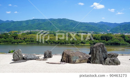 Renkayama Honrakuji Temple，Aoishi Dry Garden（鶴和龜）1 [德島縣美馬市] 90463273