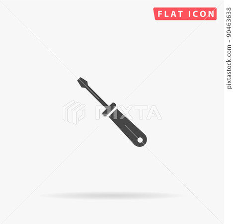 Screwdriver flat vector icon Screwdriver flat vector icon 90463638