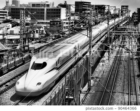 Shinkansen N700S J2 formation at Nishimagome overpass Shinkansen N700S J2 formation at Nishimagome overpass 90464366