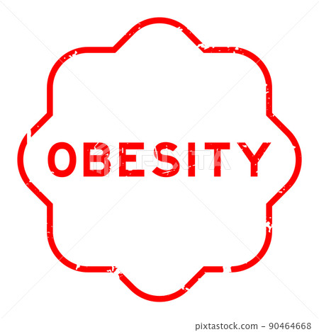 Grunge red obesity word rubber seal stamp on white ckground Grunge red obesity word rubber seal stamp on white ckground 90464668