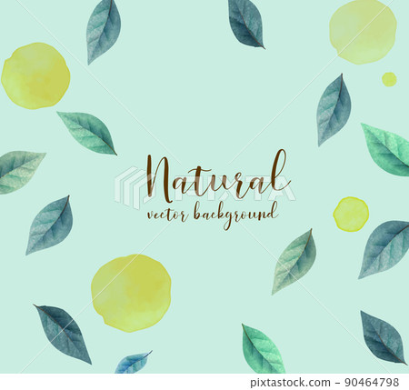 Illustration material: Watercolor handwritten Scandinavian style leaves Natural Illustration material: Watercolor handwritten Scandinavian style leaves Natural 90464798