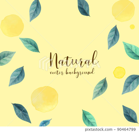 Illustration material: Watercolor handwritten Scandinavian style leaves Natural Illustration material: Watercolor handwritten Scandinavian style leaves Natural 90464799