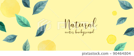 Illustration material: Watercolor handwritten Scandinavian style leaves Natural Illustration material: Watercolor handwritten Scandinavian style leaves Natural 90464804