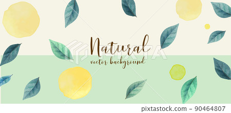 Illustration material: Watercolor handwritten Scandinavian style leaves Natural Illustration material: Watercolor handwritten Scandinavian style leaves Natural 90464807