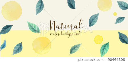 Illustration material: Watercolor handwritten Scandinavian style leaves Natural Illustration material: Watercolor handwritten Scandinavian style leaves Natural 90464808