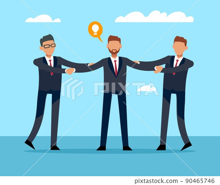 Struggle for valuable employee. Businessman - Stock 