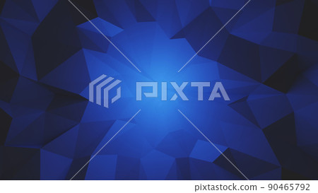 Triangle texture. Geometric background. Art ornament. Blue black color gradient polygonal mosaic structure glowing dark modern trend minimal abstract cg design 3d illustration. Triangle texture. Geometric background. Art ornament. Blue black color gradient polygonal mosaic structure glowing dark modern trend minimal abstract cg design 3d illustration. 90465792