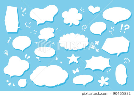 Simple hand-painted balloon set B Illustration material Cute 90465881