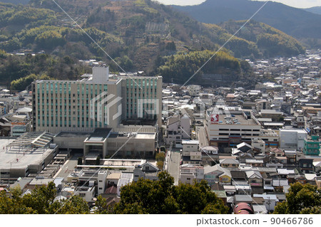 Uwajima City Hospital, a historic site in Uwajima City, Ehime Prefecture, overlooking Uwajima City Hospital from Honmaru Uwajima City Hospital, a historic site in Uwajima City, Ehime Prefecture, overlooking Uwajima City Hospital from Honmaru 90466786