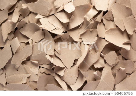 Waste paper as background texture. Recycling brown cardboard heap Waste paper as background texture. Recycling brown cardboard heap 90466796