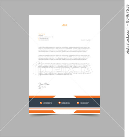 Modern letterhead pad Design Template 90467619