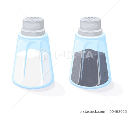 Cute salt and pepper shaker bottle cartoon Vector Image