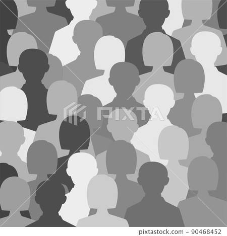 People crowd grey silhouelles 90468452
