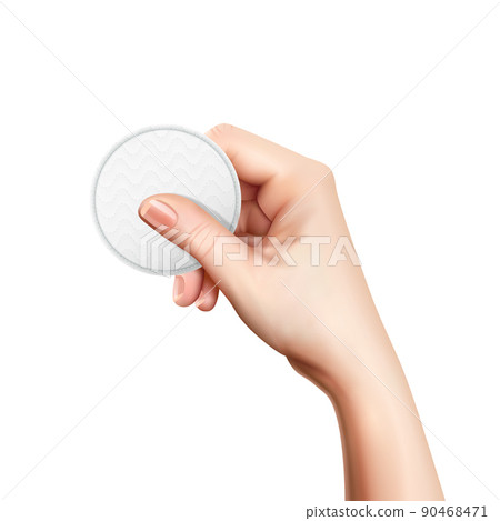 Realistic Cosmetic Cotton Pads Hand Composition Realistic Cosmetic Cotton Pads Hand Composition 90468471