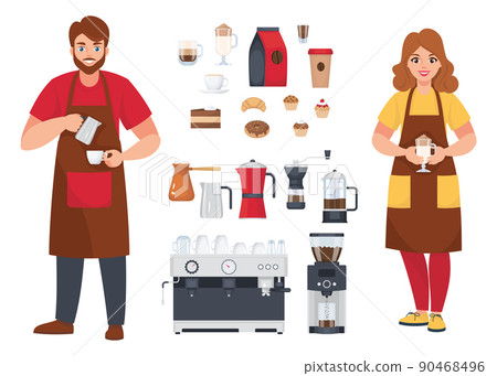 Barista Coffee Flat Set 90468496