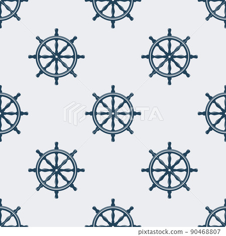 Vector Seamless Pattern with Hand Drawn Ship... - Stock Illustration ...