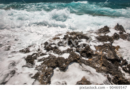 Ayia Napa rocky stormy sea, Cyprus. Ayia Napa rocky stormy sea, Cyprus. 90469547