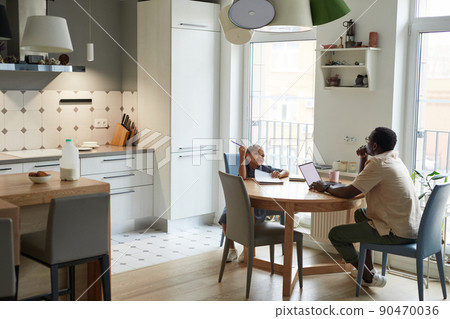 Father and Daughter Home Scene Father and Daughter Home Scene 90470036