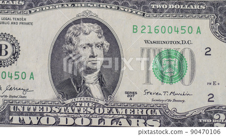 american dollars. close-up of a fragment of american money 90470106