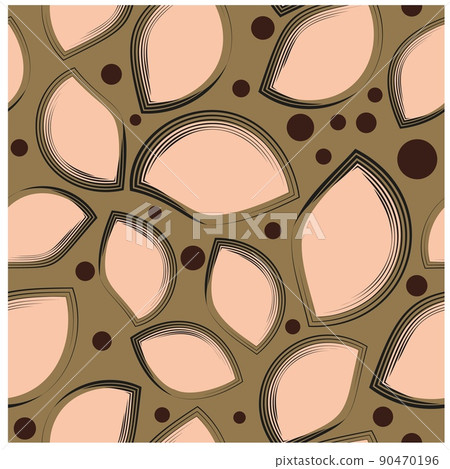 Beautiful paper art seamless pattern with flowers. Vintage pink print. Summer vector illustration 90470196