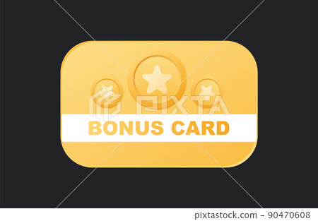 Golden bonus card. Yellow discount rating certificate Golden bonus card. Yellow discount rating certificate 90470608