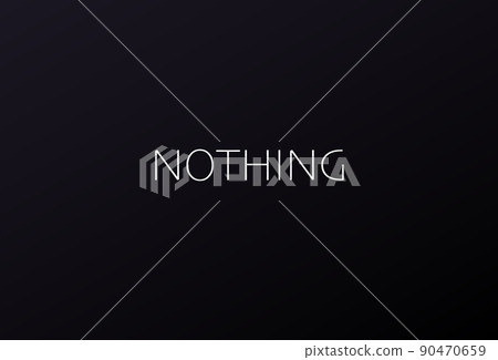 Black surface with inscription nothing - Stock Illustration [90470659 ...