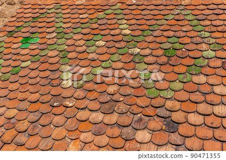 tiles, roof, Hohlandsbourg, castle, Wintzenheim, Medieval, Fortified castle, 1279, Fortress, France tiles, roof, Hohlandsbourg, castle, Wintzenheim, Medieval, Fortified castle, 1279, Fortress, France 90471355