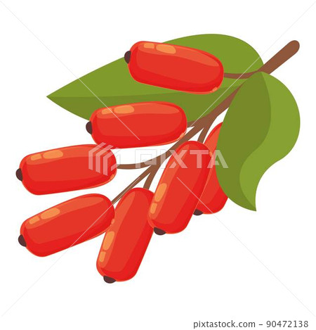 Goji berry icon cartoon vector. Food leaf. Fruit berberis Goji berry icon cartoon vector. Food leaf. Fruit berberis 90472138