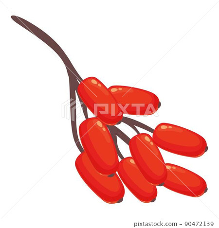 Tree barberry icon cartoon vector. Goji fruit. Natural organic Tree barberry icon cartoon vector. Goji fruit. Natural organic 90472139