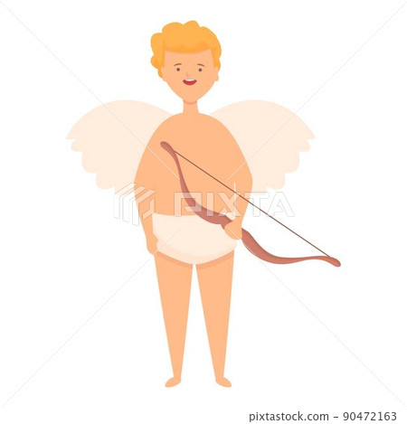 Cupid arrow bow icon cartoon vector. Valentine day. Kid angel Cupid arrow bow icon cartoon vector. Valentine day. Kid angel 90472163