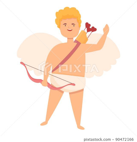 Cupid wing icon cartoon vector. Love angel. Baby romance Cupid wing icon cartoon vector. Love angel. Baby romance 90472166