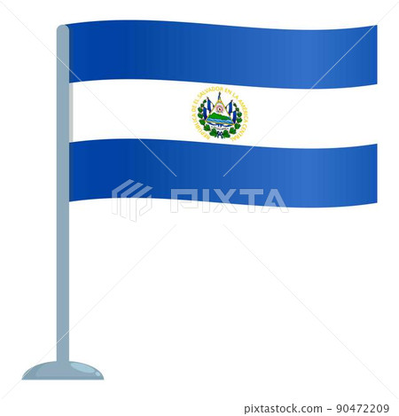 El Salvador table flag icon cartoon vector. Emblem map. America culture 90472209