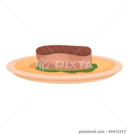 Cooking foie gras icon cartoon vector. Meat pate. Ham gastronomy Cooking foie gras icon cartoon vector. Meat pate. Ham gastronomy 90472257