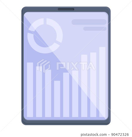 Tablet online money icon cartoon vector. Monetize funnel. Profit strategy 90472326