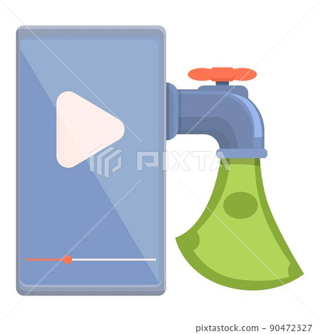 Online monetization icon cartoon vector. Money blog. Content report Online monetization icon cartoon vector. Money blog. Content report 90472327